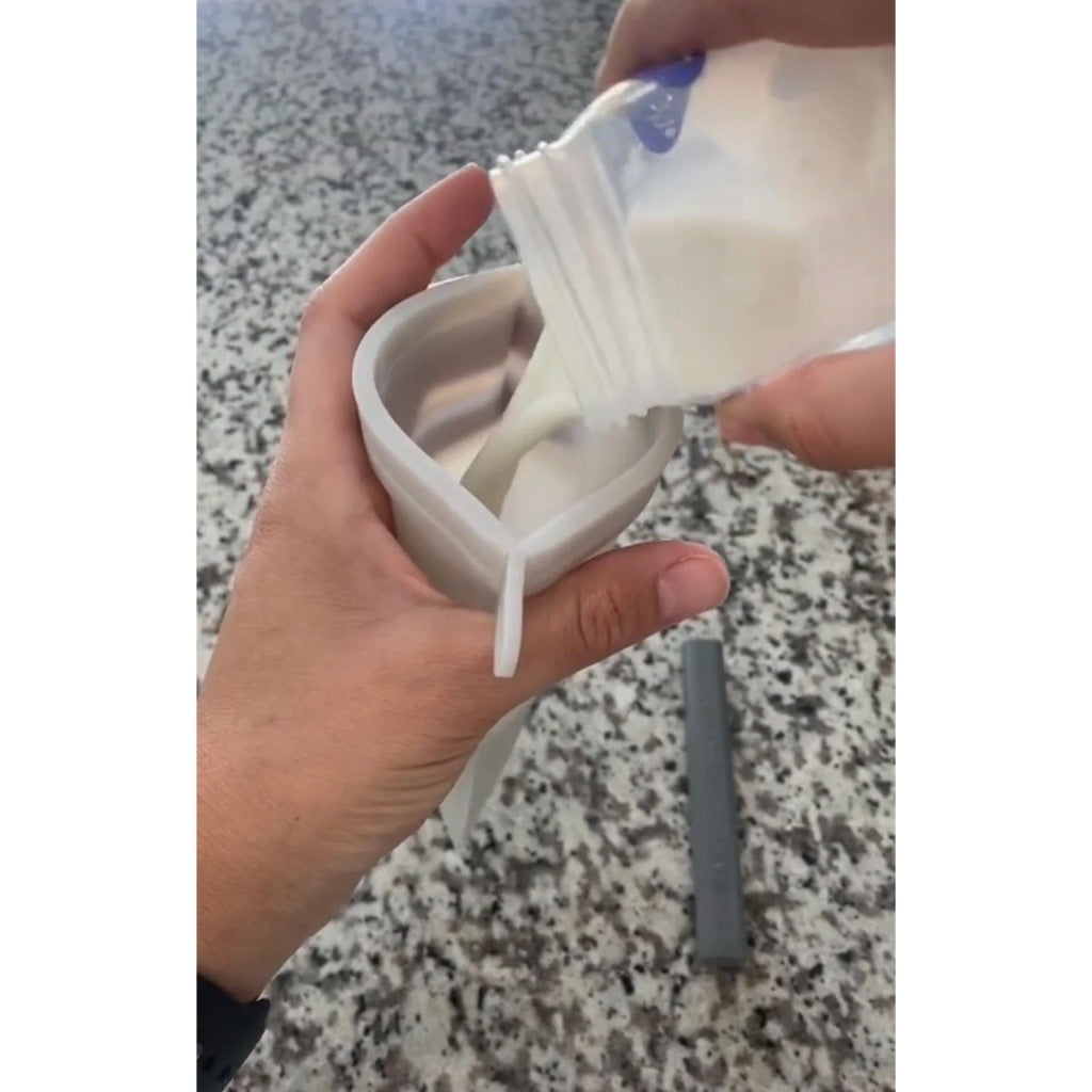 Junobie Breast Milk and Snack Storage Bags 8oz 2-pack Bundle - Reusable, Silicone