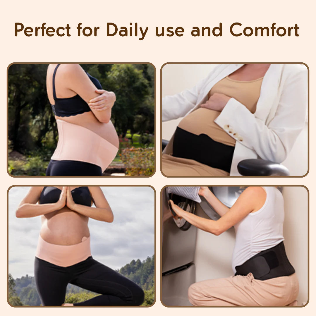 Lunabebe by Mama Blends Premium Seamless 2 in 1 Pregnancy Belly and Back Support