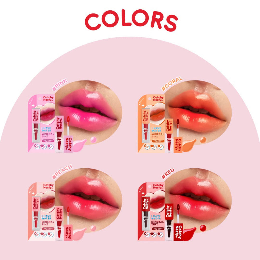 Catchy Nesty I Have Water Mineral Liptint Long lasting Waterproof Lipstick Moisturize Pigmented Lip