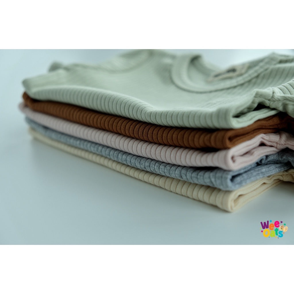 Wee Oats WAFFLES - Organic Cotton Baby Shirt & Shorts Set / Terno