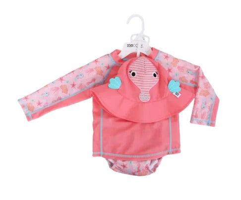ZOOCCHINI UPF50 3-PIECE SWIM SET (SUNHAT, RASH GUARD, DIAPER)