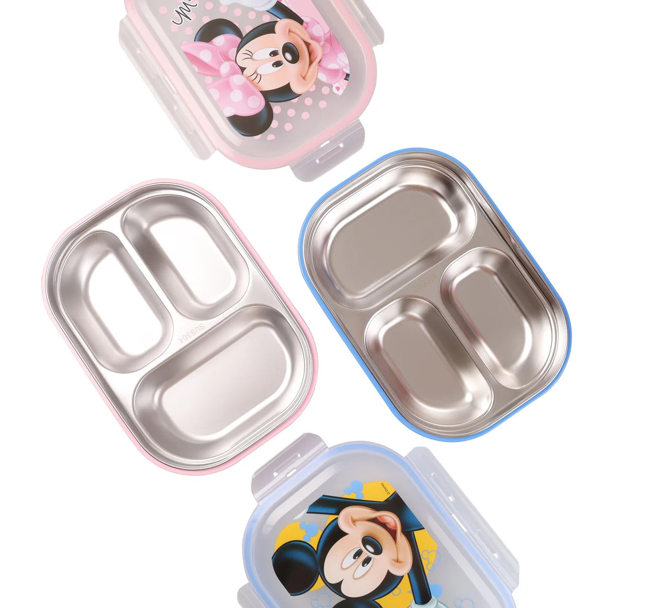 Dish Me Disney 3 Grid Stainless Lunch Box