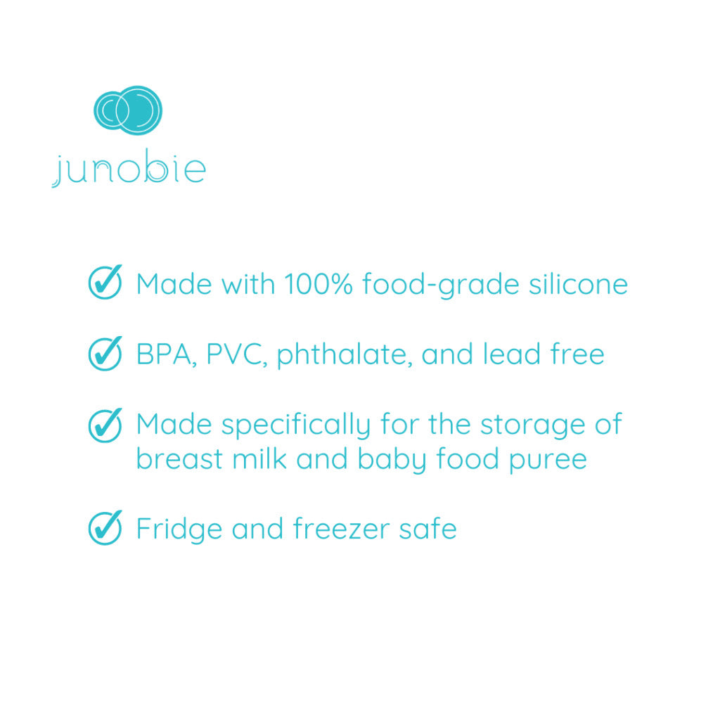 Junobie Breast Milk and Food Storage 10oz Tray- Reusable, Silicone, BPA-Free