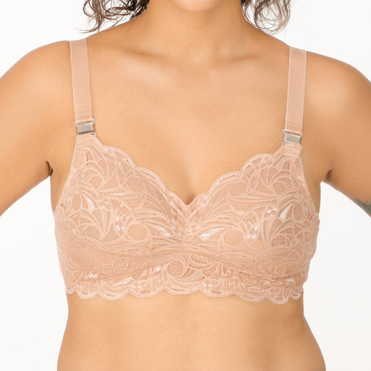 Lily of the Valley All-Lace Nursing & Pumping Bra (Magnetic Clasp) Size 38B