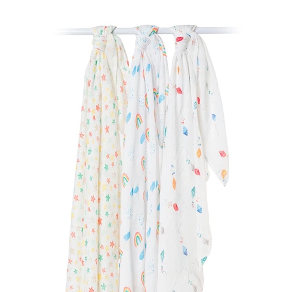Lulujo Bamboo XL Muslin (set of 3) - High in the Sky