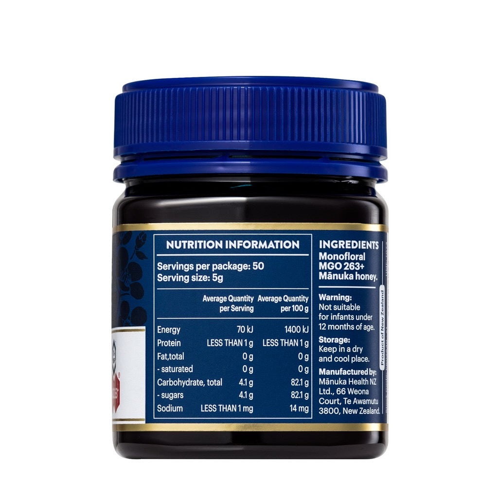 Manuka Health MGO 263+ UMF 10+ Manuka Honey - 100% Pure New Zealand Honey