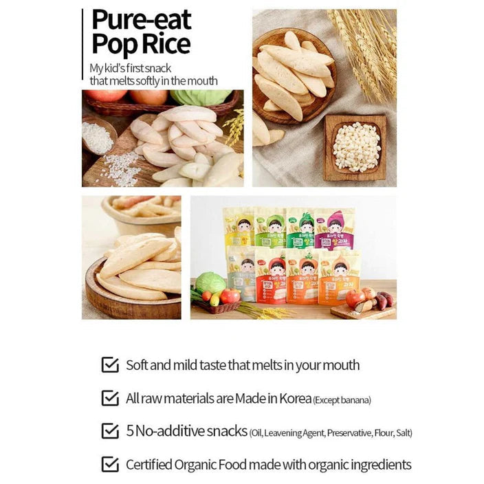 PURE-EAT BABY FOOD ORGANIC POP RICE SNACK 30G