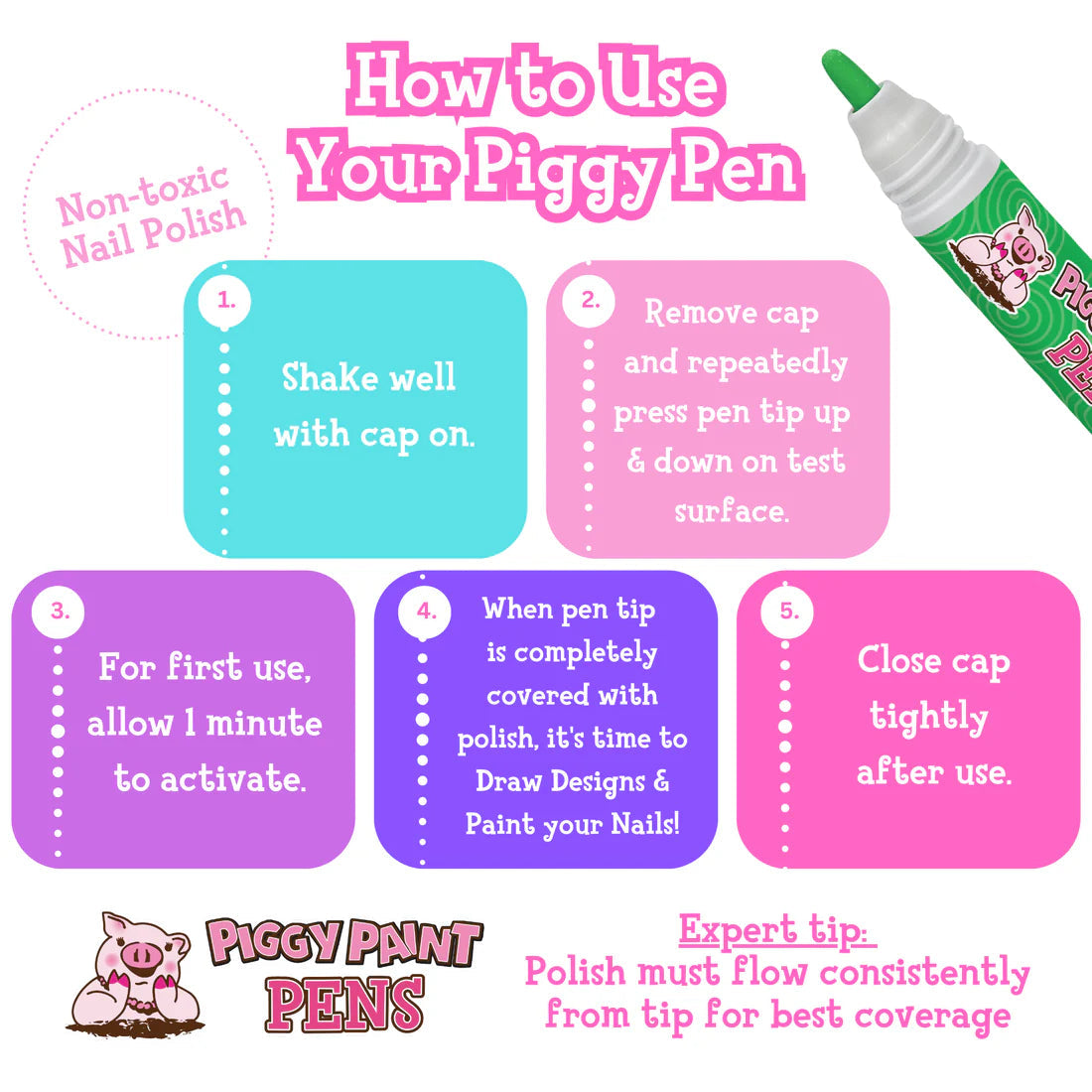 PIGGY PAINT - NAIL POLISH PIGGY PEN