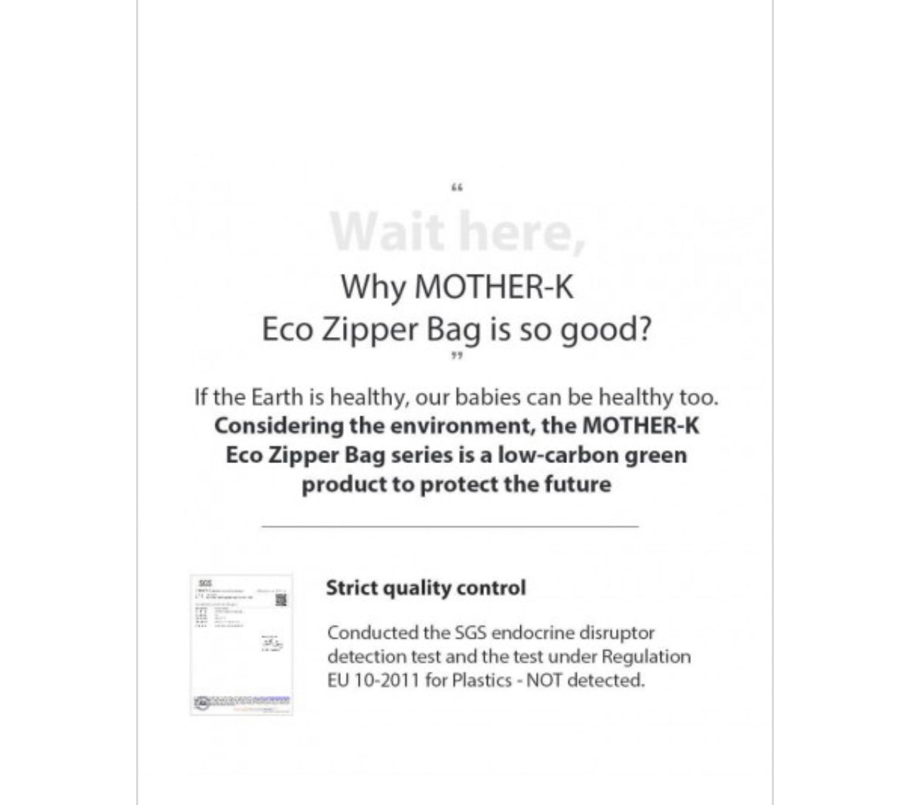 Mother K - Eco Baby Zipper Bag