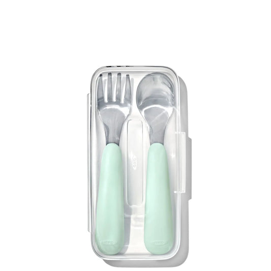 Oxo Tot On The Go Fork and Spoon Set with Carrying Case