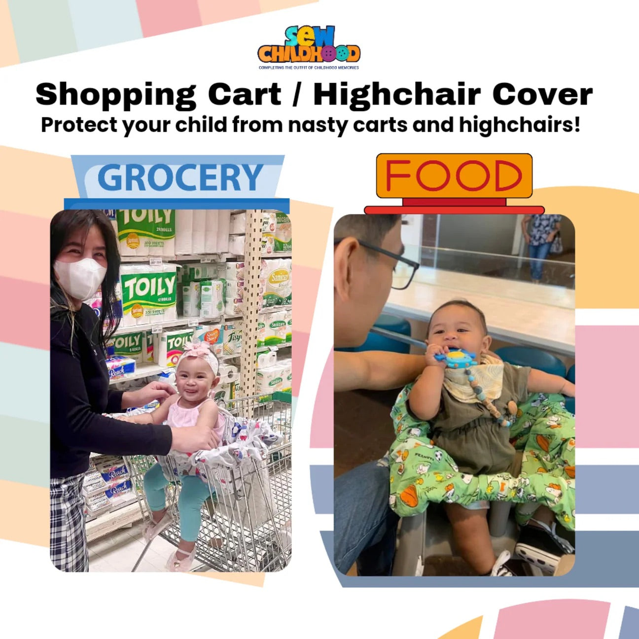 Sew Childhood Shopping Cart / Highchair Cover