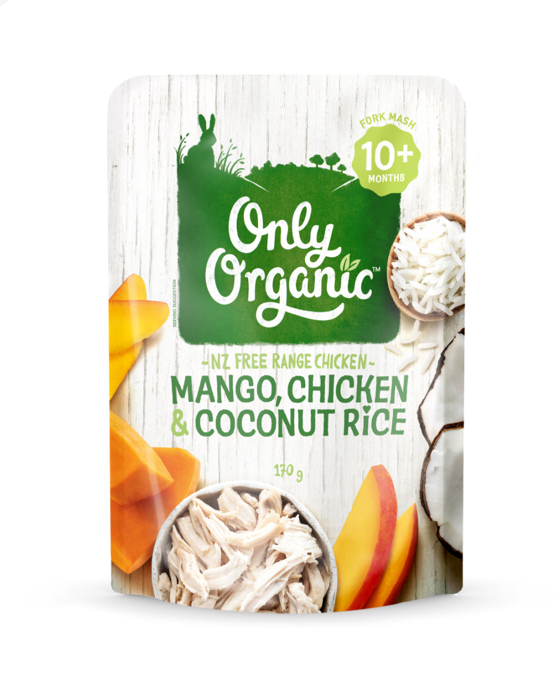 Only Organic Mango Chicken & Coconut Rice 10m+