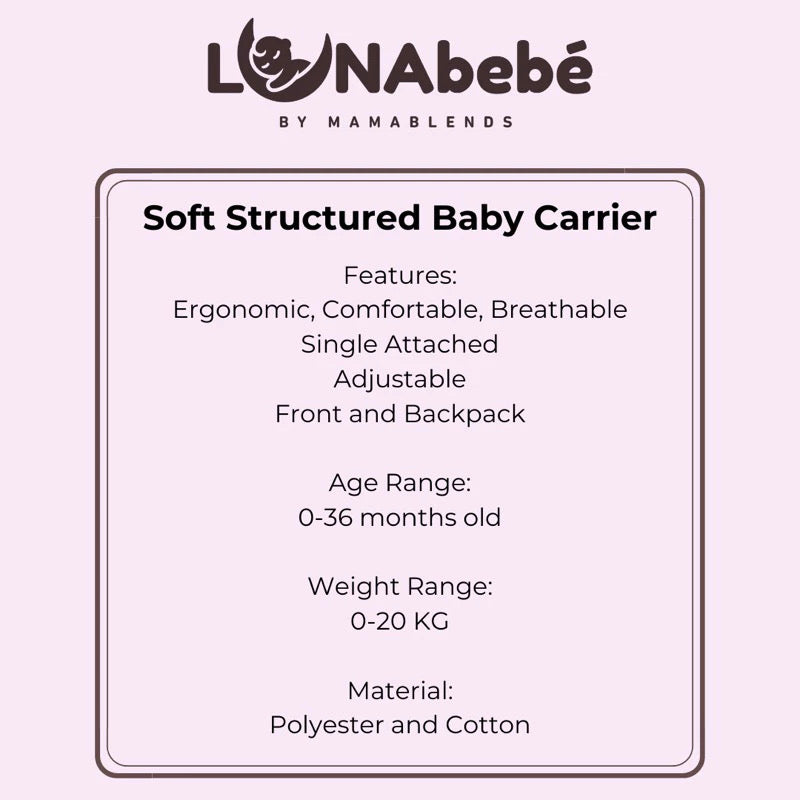 Lunabebe by Mama Blends Ergonomic Baby Carrier (Gray)