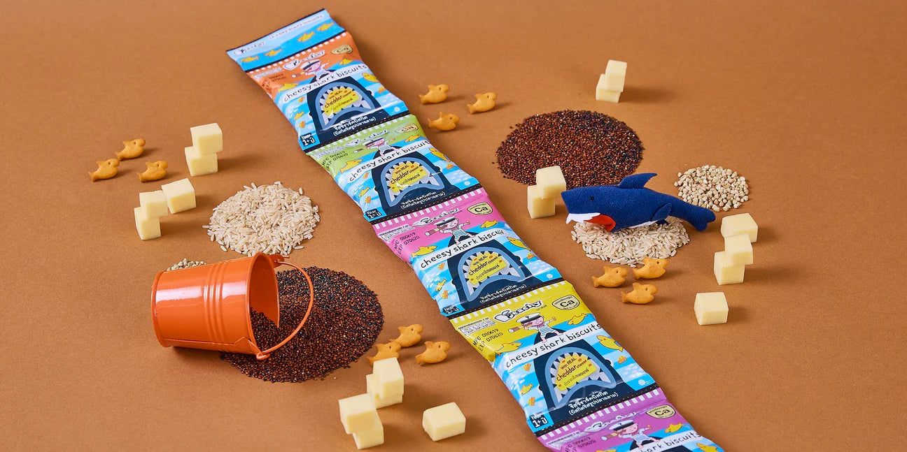 Peachy Baby Cheesey Shark Biscuits 15g x 5 Packs (12m)