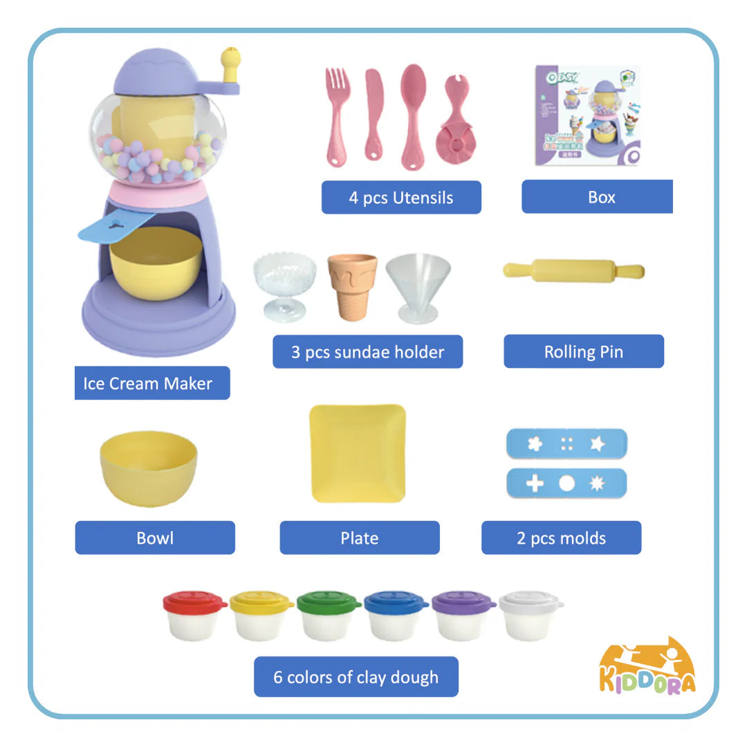 (CLEARANCE SALE) Kiddora Ice Cream Maker Claydough Set