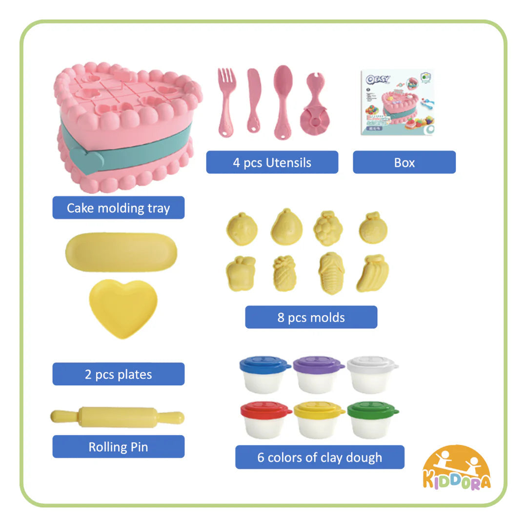 (CLEARANCE SALE) Kiddora Birthday Cake Designer Claydough Set