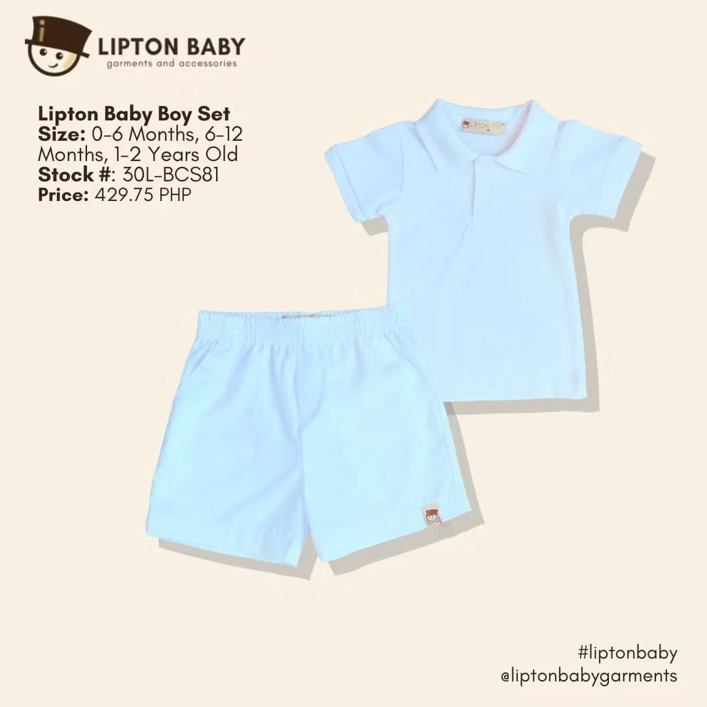Lipton Baby Boys Baptismal Set White Casual Terno