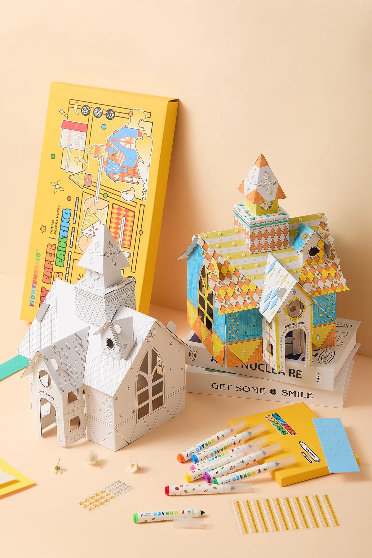 Flower Monaco DIY Paper House Painting
