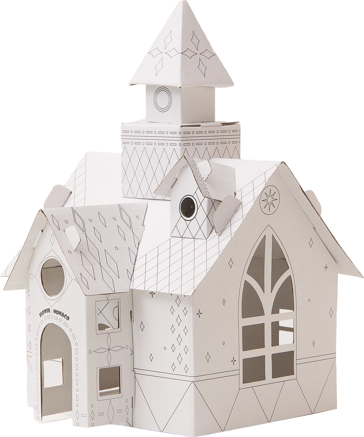 Flower Monaco DIY Paper House Painting