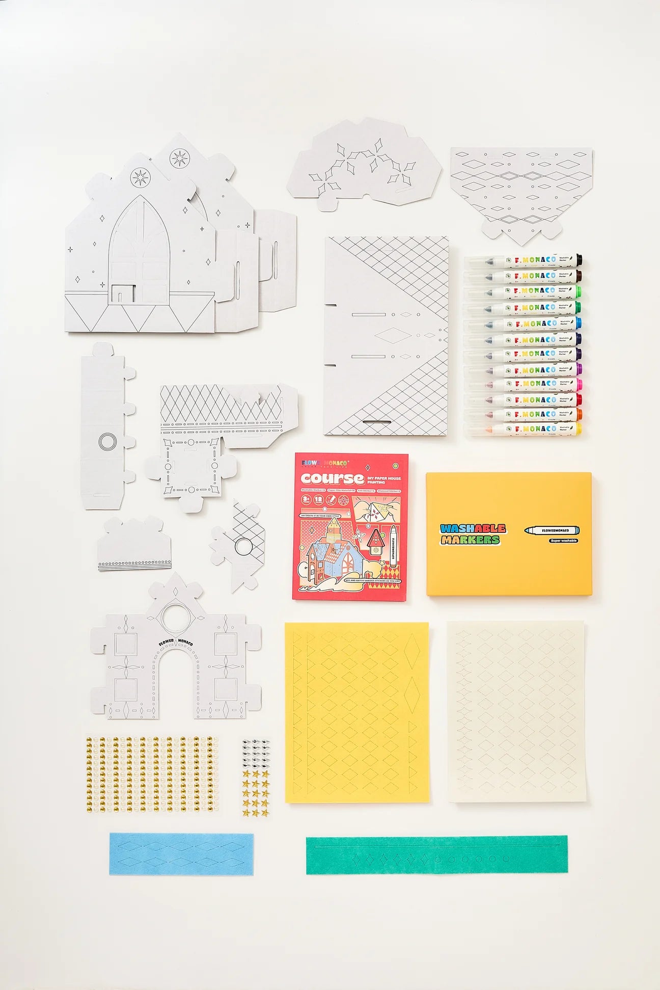 Flower Monaco DIY Paper House Painting