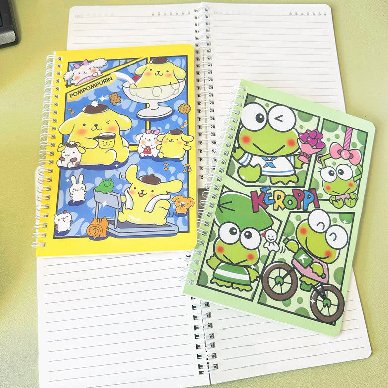 LITTLE FAT HUGS SANRIO SPIRAL NOTEBOOKS (4 PCS/PACK)
