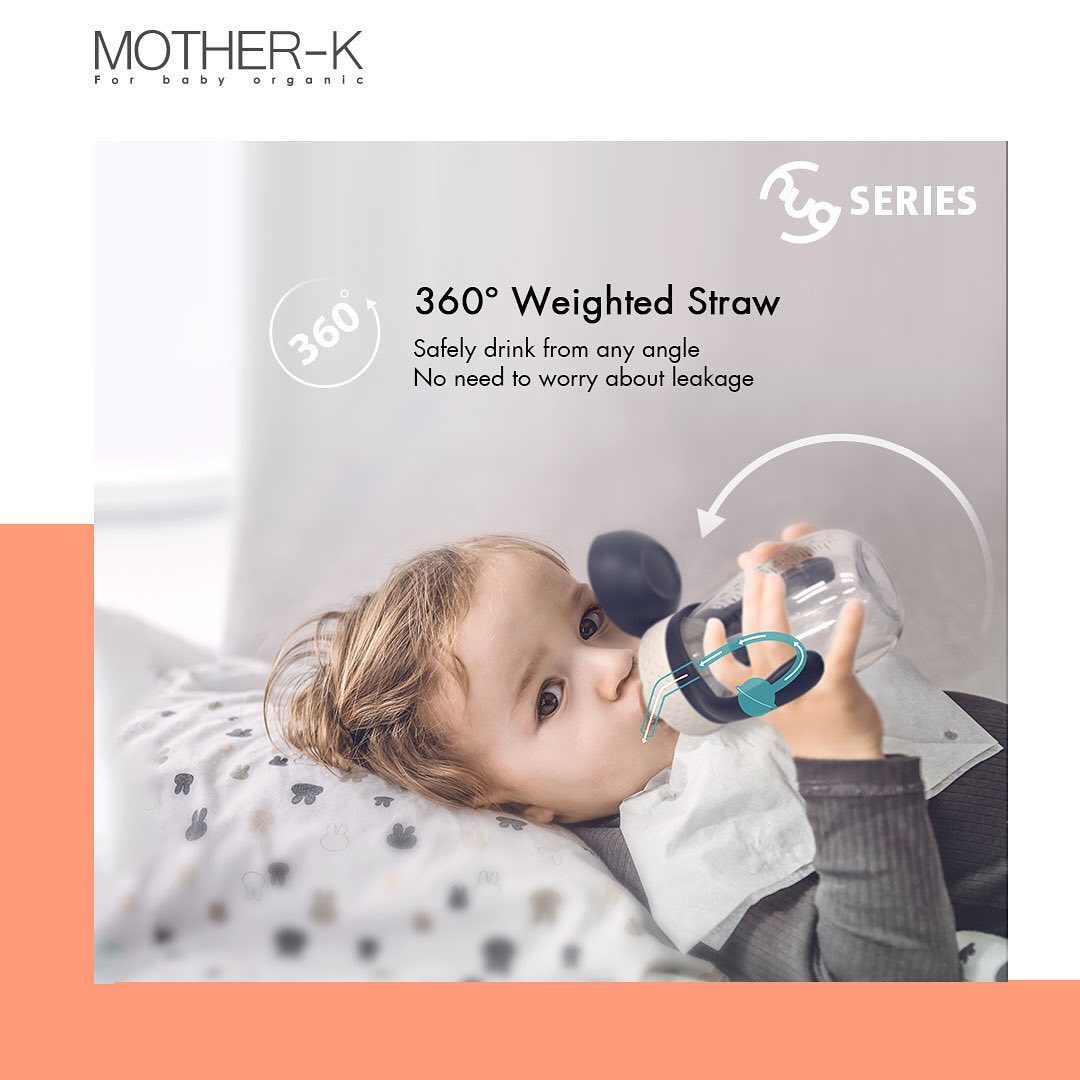 MOTHER K- HUG WEIGHTED STRAW CUP 300ML