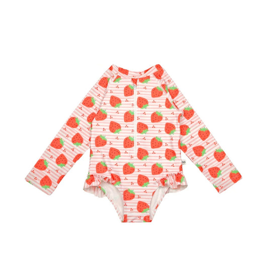 Zoocchini UPF50 Girls Rashguard Swimsuit