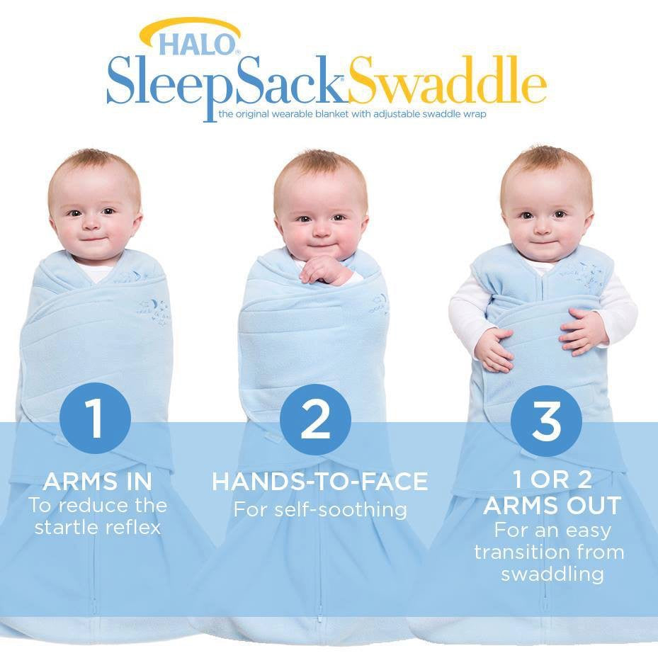 HALO Sleepsack Multi-way Swaddle (sleep sack wear infant wearable blanket pajama cotton)