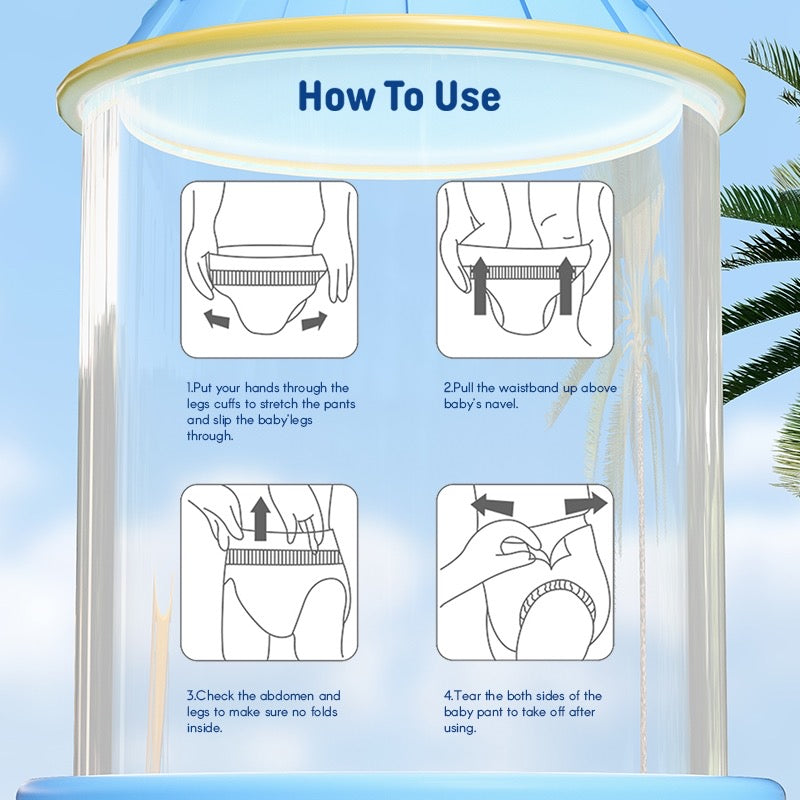 Aiwibi Baby Swimming Diaper Waterproof Pull-up Pants Diapers Disposable for Baby Swimming Pools