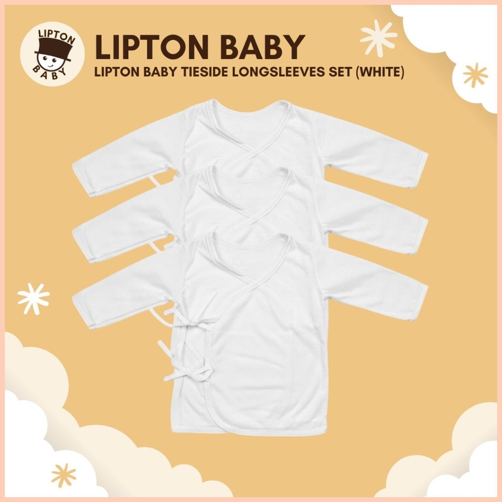 Lipton Baby Tie-side Long-sleeves Top Set of 3 #1302