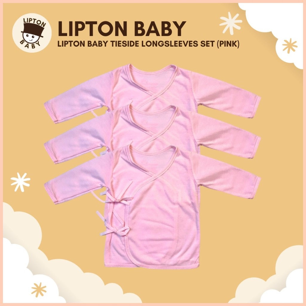 Lipton Baby Tie-side Long-sleeves Top Set of 3 #1302