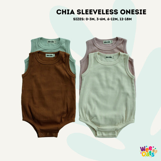 Wee Oats CHIA - Organic Cotton Baby Sleeveless Bodysuit