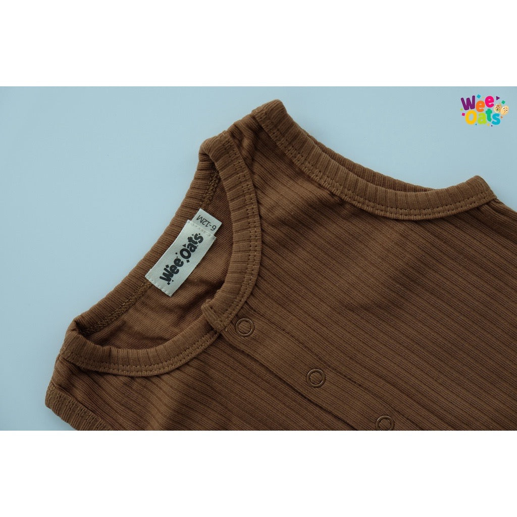 Wee Oats CHURROS - Organic Cotton Baby Sleeveless Onesie Shorts