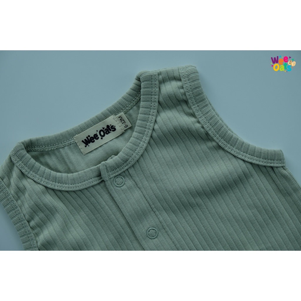 Wee Oats CHURROS - Organic Cotton Baby Sleeveless Onesie Shorts
