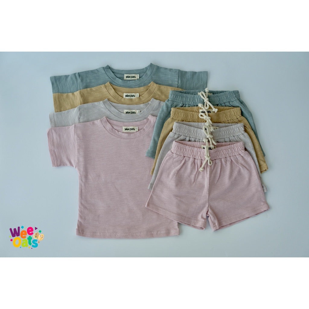 Wee Oats GRAHAM - Organic Cotton Baby Shirt & Shorts Summer Set / Terno