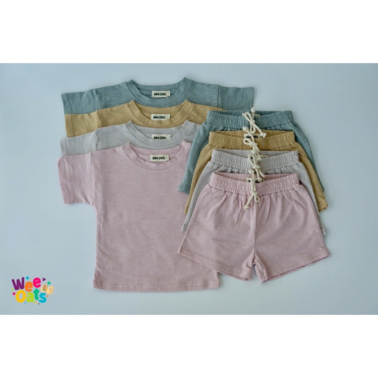 Wee Oats GRAHAM - Organic Cotton Baby Shirt & Shorts Summer Set / Terno