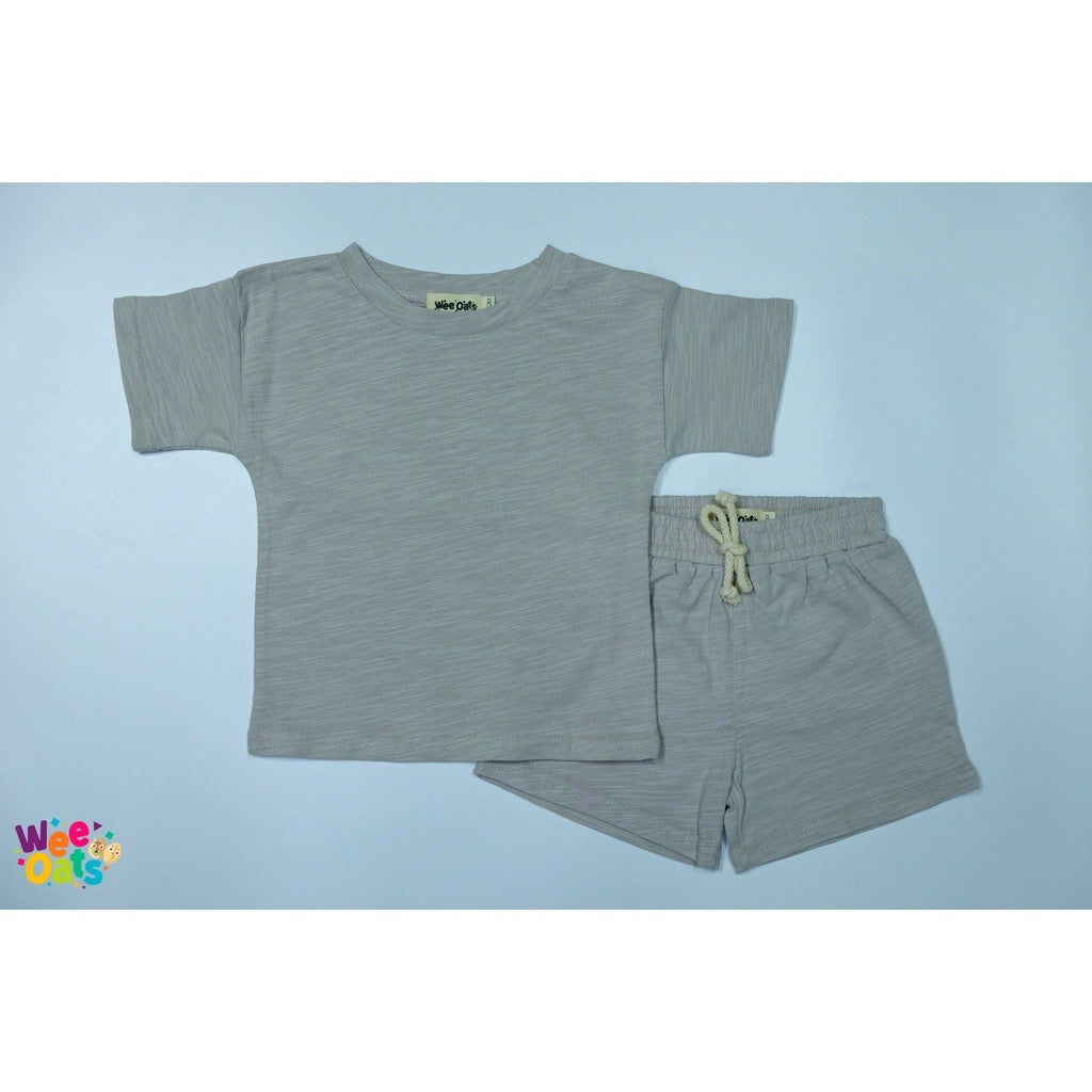 Wee Oats GRAHAM - Organic Cotton Baby Shirt & Shorts Summer Set / Terno