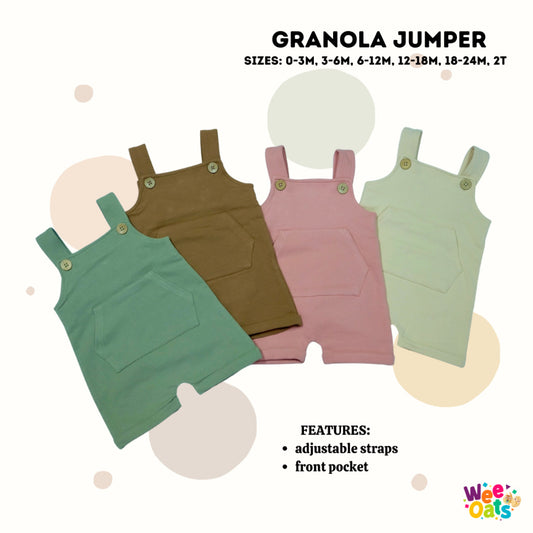 Wee Oats GRANOLA - Organic Cotton Baby Jumper Shorts