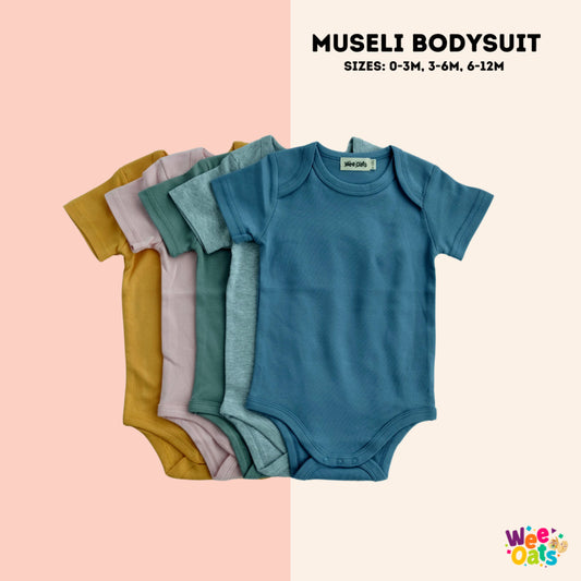 Wee Oats MUESLI - Organic Cotton Baby Short-Sleeve Bodysuit