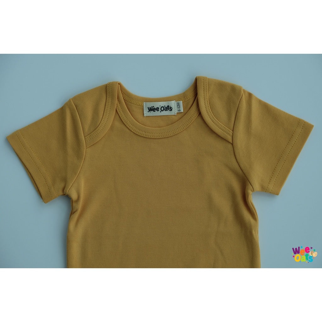 Wee Oats MUESLI - Organic Cotton Baby Short-Sleeve Bodysuit