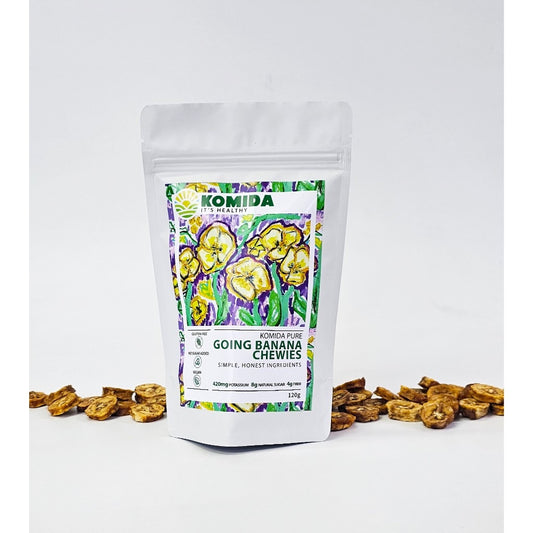 Komida Foods Komida Pure Dehydrated, Chewy, Dried Banana Fruit No Added Sugar