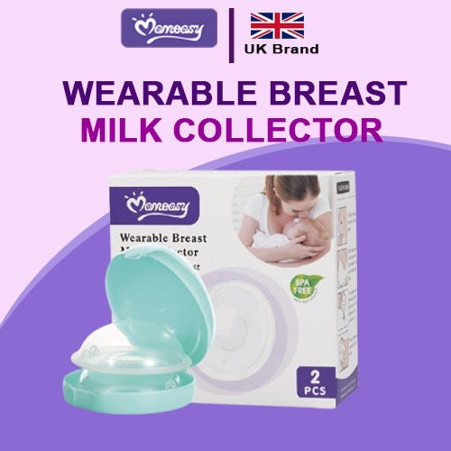 Momeasy Wearable 2PCS Breast Milk Collector with Hard Case Breastmilk Collecting Shells