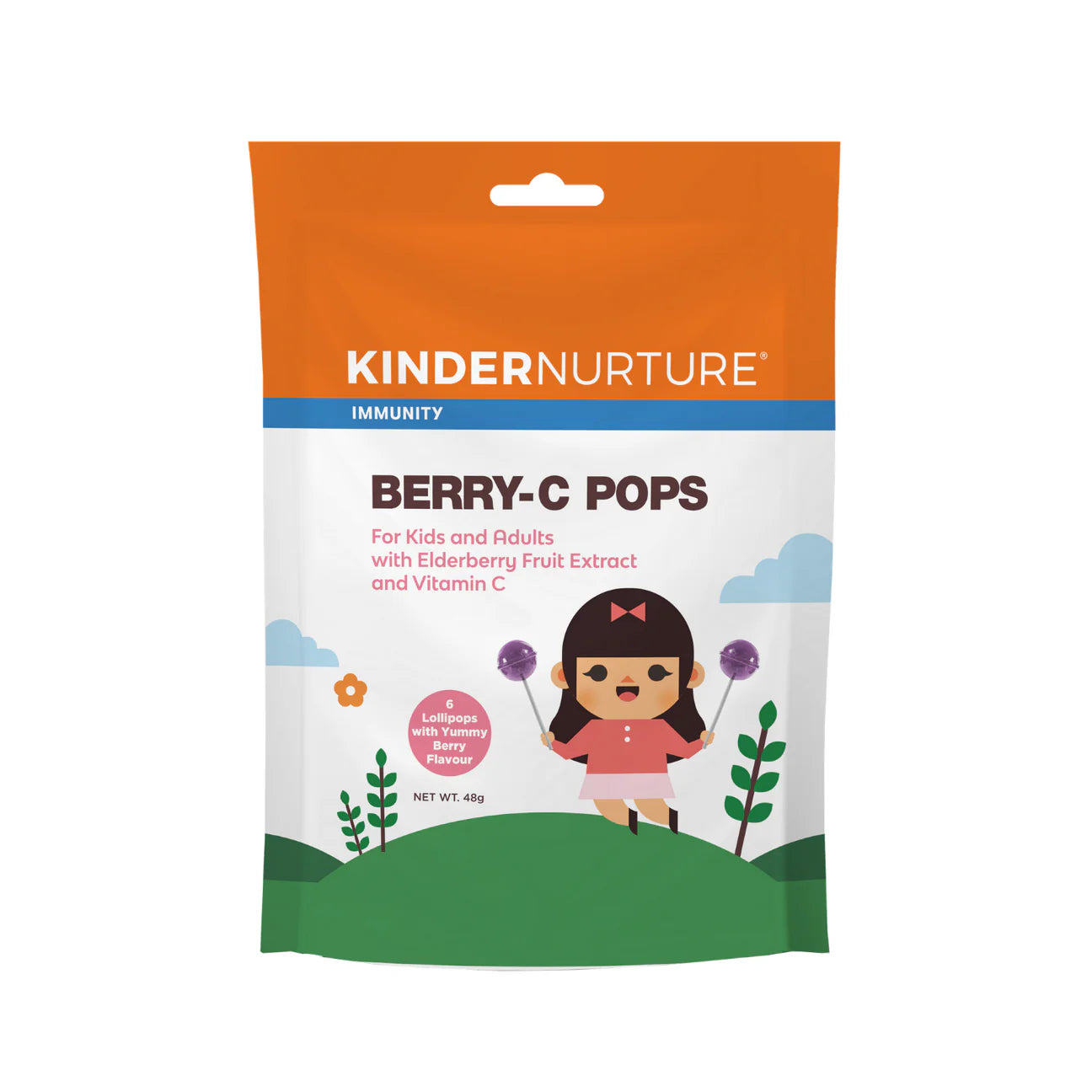 Kindernurture Berry C Pops - 6 Lollipops