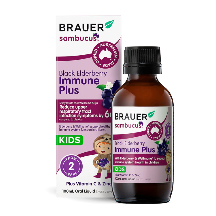 Brauer Sambucus Black Elderberry Immune Plus Kids 100ml
