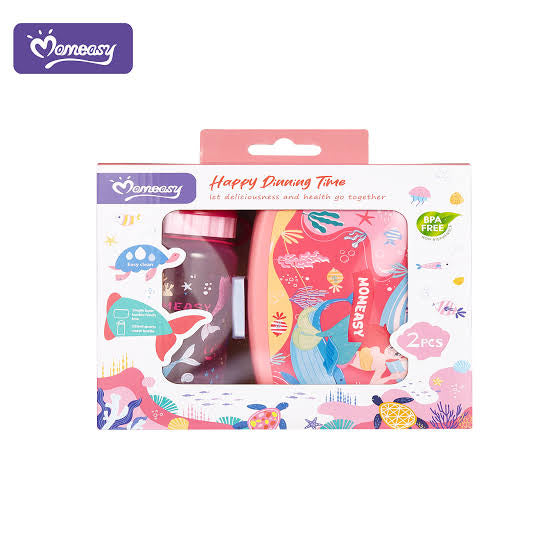 Momeasy baby Kids Children BPA free outdoor Lunch Box Set