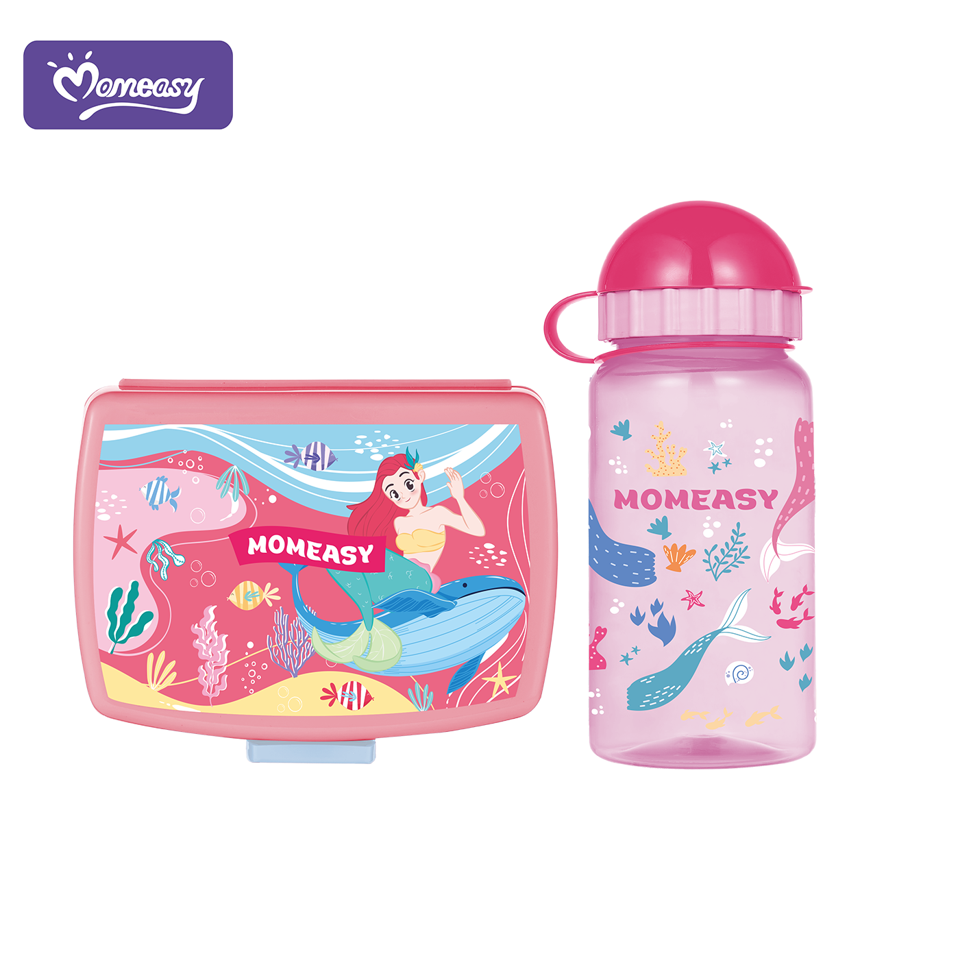 Momeasy baby Kids Children BPA free outdoor Lunch Box Set