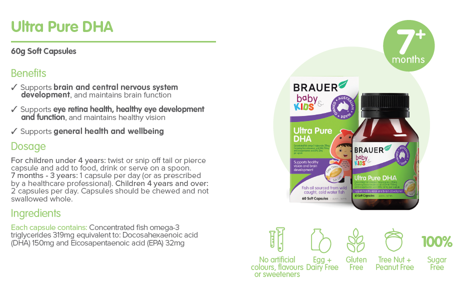 Brauer Baby & Kids Ultra Pure DHA 60’s
