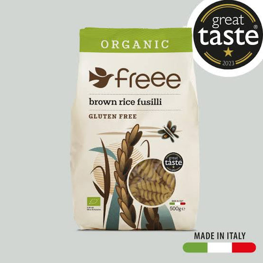 Freee Brown Rice Fusili Pasta 500g (Gluten Free, Organic, Vegan)