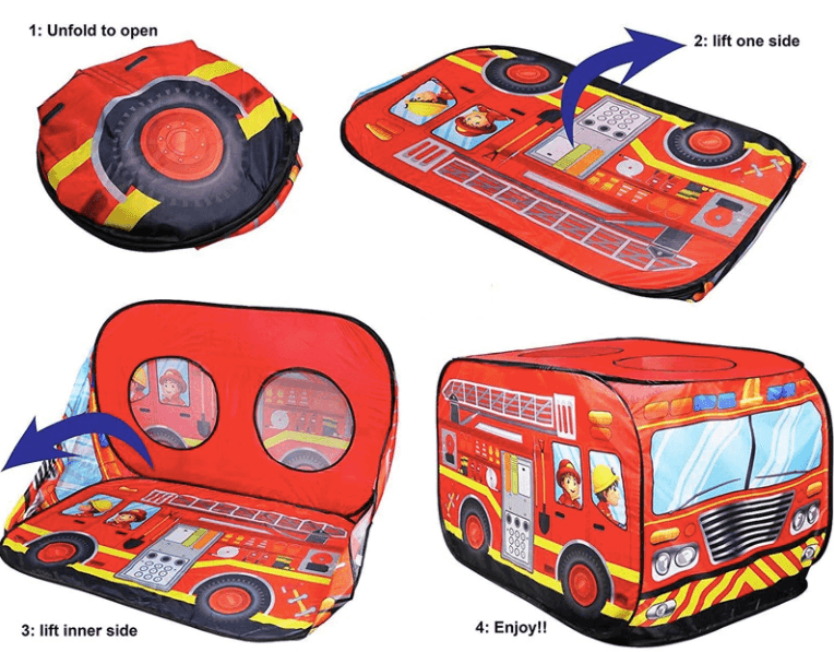 Kodomo Playhouse Fire Truck Tent