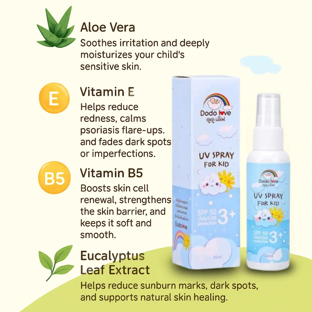 Dodolove UV Spray for Kids SPF50+++ 45ml Sunscreen for Kids